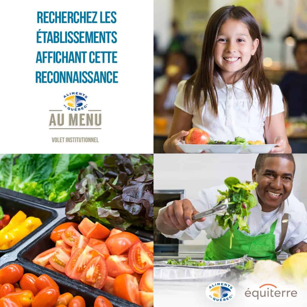 programme reconnaissance Aliments du Québec au menu